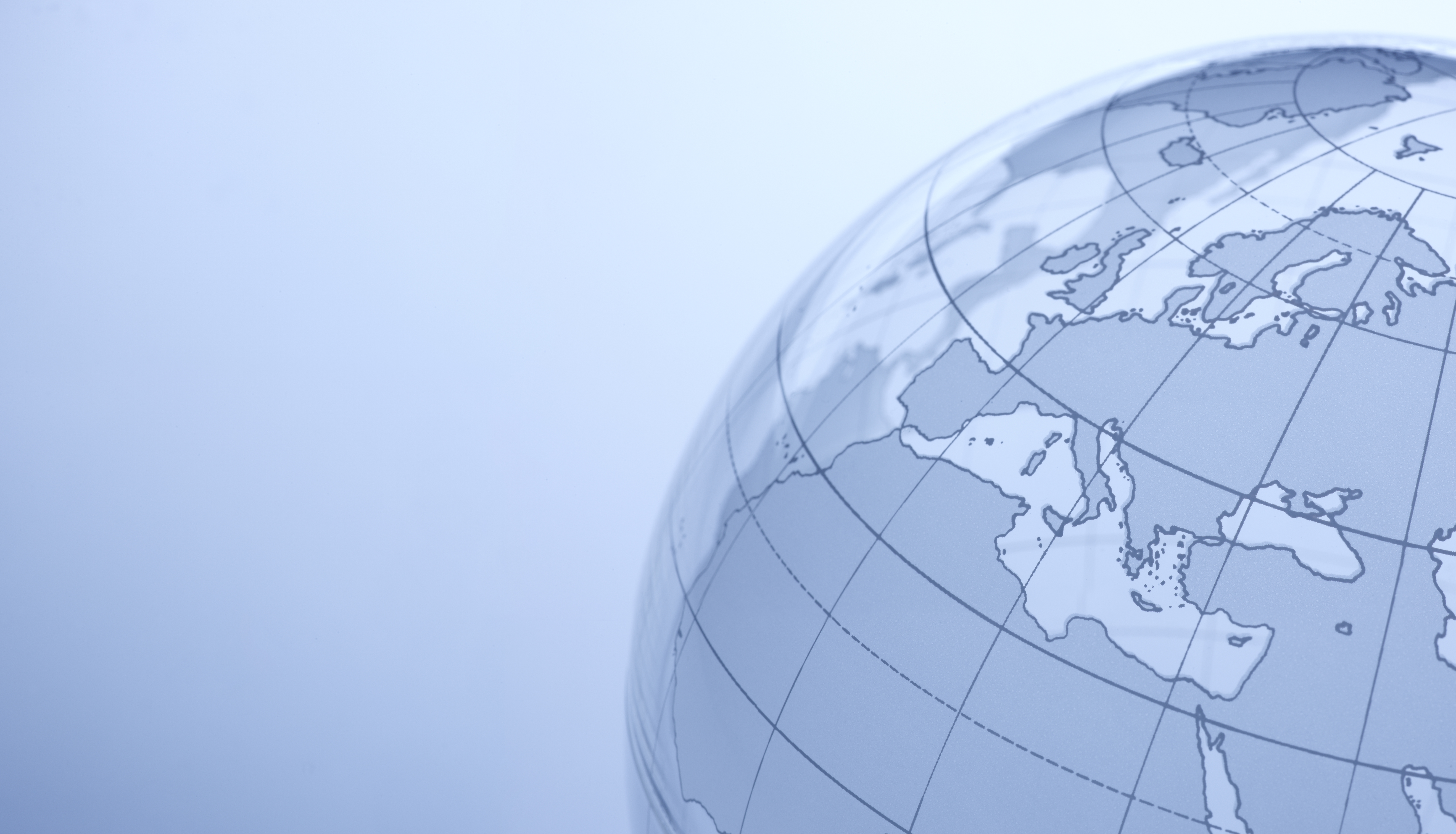 Close up of transparent globe.