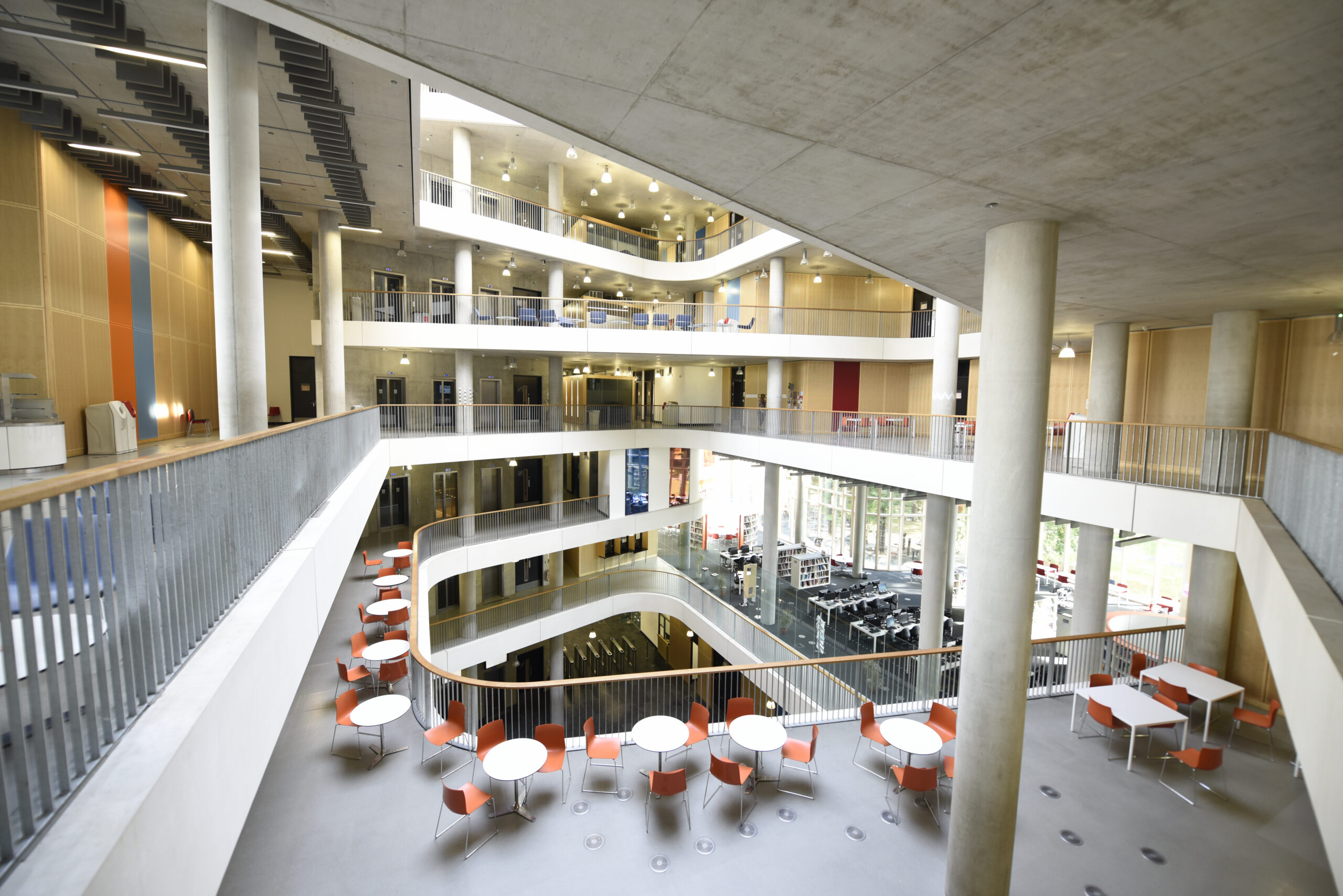 Interior of large higher education building