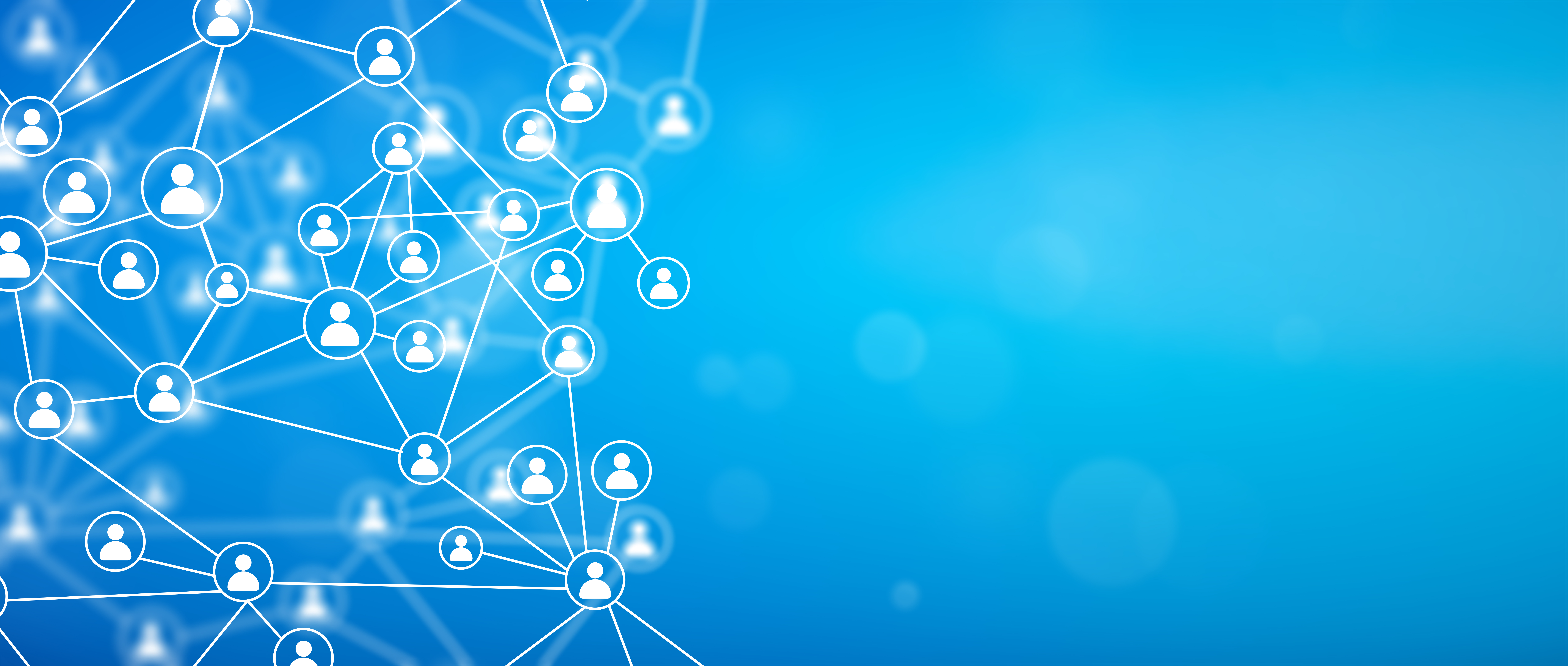 Digital image of an employee network representing employee benefit plan participation.