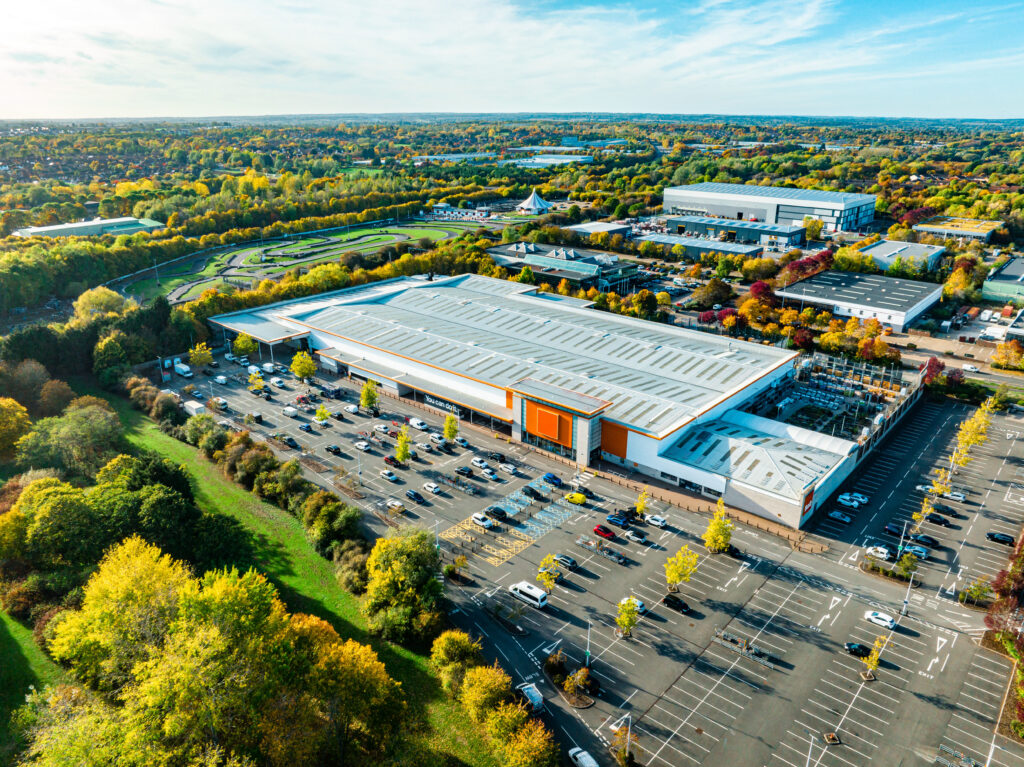 Aerial view of a manufacturing facility, representing the new qualified production property deduction.